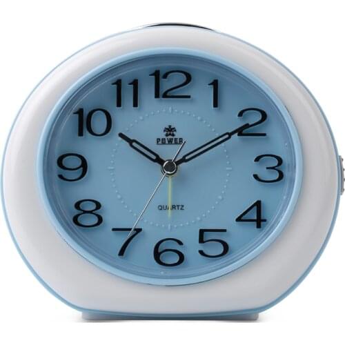 32 kinds of song Alarm Clock Creative Mute Bedside Circular Snooze Student Clock bell Alarm Nightlight Silent Quartz Table Clock