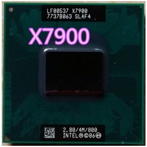 Intel X7900 x7900 cpu for Intel Core 2 Duo Extreme 4M 2.80G 800MHz SLA33 SLAF4 Laptop Processor PM965 can work