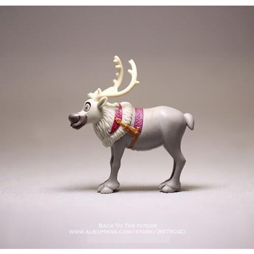 Disney frozen 7cm reindeer Queen Elsa Anna action figure Model Anime Doll Decoration Collection Figurine Toys model for children