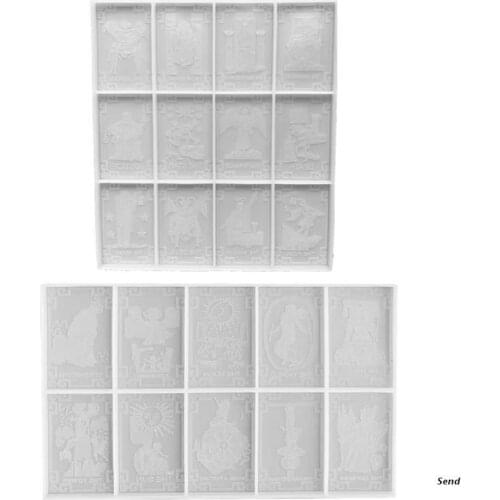 Taluo Card Resin Molds 2pack Silicone Molds for DIY Taluo Games Resin Jewelry Taluo Card Game Molds - 22Cavities