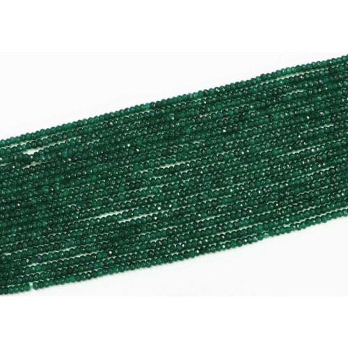 HOT dark green aventurine 2x4mm faceted abacus round loose diy jewelry beads 15" B563