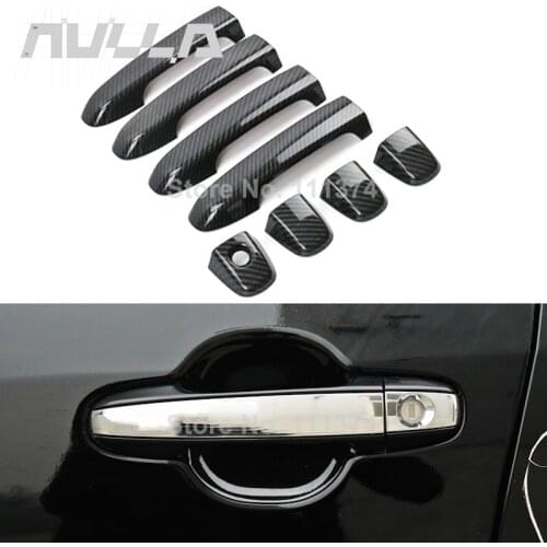 Carbon Look Chrome for Toyota Camry 2012 2013 2014 2015 Door Handle Catch Cover Decoration ABS Anti-collision Accessories
