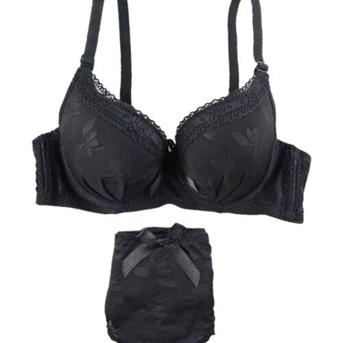 Women Sexy Lace Bra Set Push-up Underwear Brassiere Lingerie Set