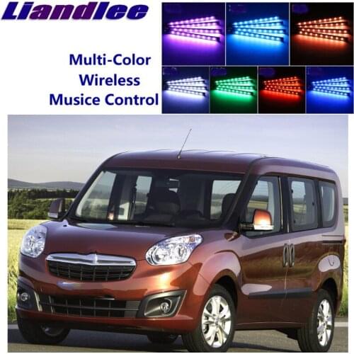 LiandLee Car For Opel Combo D Ram ProMaster City 2011~2015 Glow Interior Floor Decorative Seats Accent Ambient Neon light