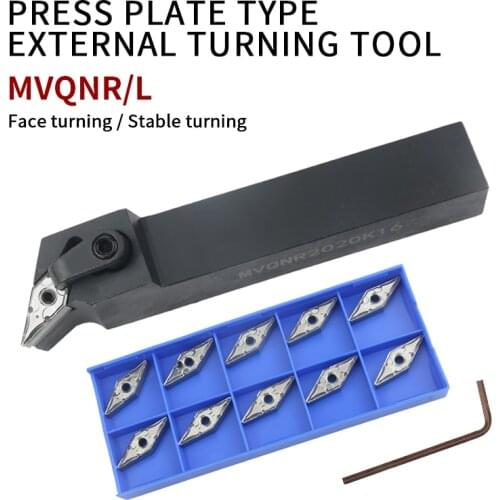 MVQNR/L MVQNR1616/2020/2525/3232 External Turning Tool Holder Carbide Inserts VNMG16 Lathe Cutting Tools