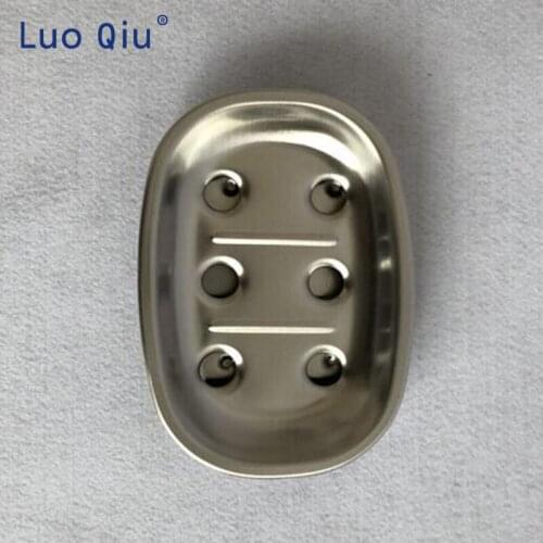 Soap Dish Holder Stainless Steel Wall Mounted Bathroom Creative Double Draining Soap Box Chrome 2 pcs/lot