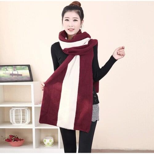 New winter Korean fashion wool handmade warm scarf thickening Lengthening and widening women girls comfortable knitted scarf