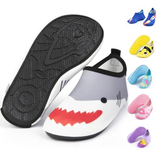 Childrens Beach Water Shoes Non-Slip Quick-Drying Swimming Barefoot Pool Toddler Shoes Durable Sole Barefoot Water Skin Shoes