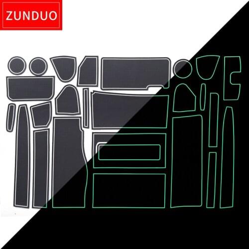 ZUNDUO Anti-Slip Gate Slot Cup Pad For Nissan SERENA C26 2010 - 2016 Car Accessories Door Groove Mat Interior Non-Slip Mats