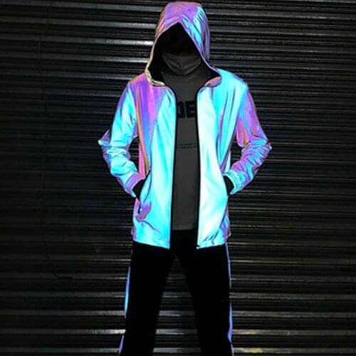 Rainbow Reflective Fabric Holographic Fabric Mermaid Fabric Silver Fashion At Night for Clothing PatchWork Sewing Art