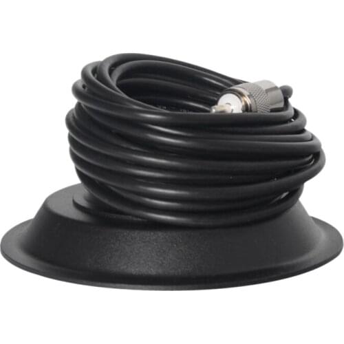 Top Deals UHF PL259 Port Connectors 5M Feeder Cable +13cm Magnet Mount Bracket for Car Radio Amateur Ham CB Two Way Radio Antenn