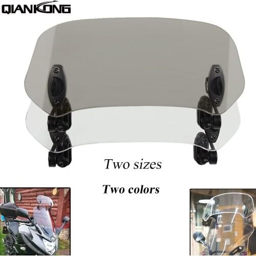 Airflow Adjustable Windscreen Wind Deflector Universal Motorcycle Windshield For Aprilia Rs125 Rs50 Rs 50 125 BMW KAWASAKI