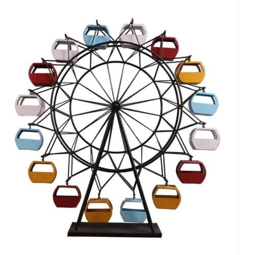 Retro Iron Ferris Wheel Model Crafts Decoration Creative Home Living Room Shop Counter For Desktop Decoration Gift For Friend
