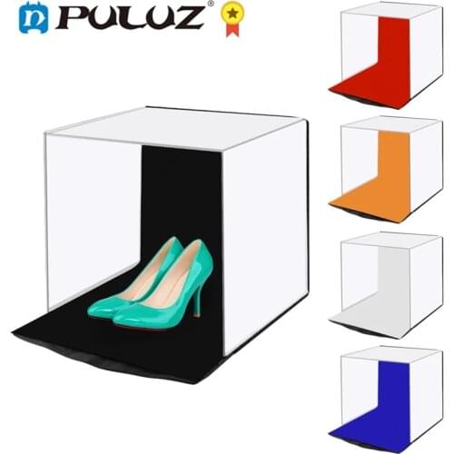 PULUZ 40cm /16inch Photo Softbox Portable Folding Studio Shooting Tent Box Kits with 5 Colors Backdrops Lightbox for Photography