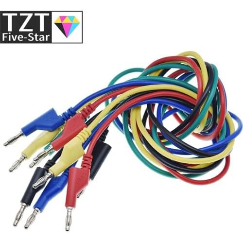 TZT 1M 4mm Banana to Banana Plug Test Cable Lead for Multimeter Red Yellow Black Blue Green 5 Colors