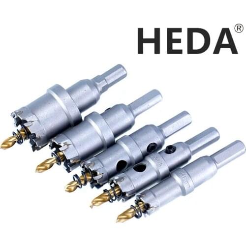 5PCS/SET 16/18.5/20/25/30MM TCT tungsten steel drill bits hard alloy hole saw metalworking tools for stainless steel iron angle