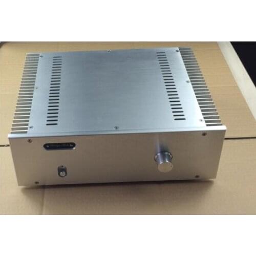 Silver aluminum both sides radiator amplifier chassis amp DIY box 360*120*275