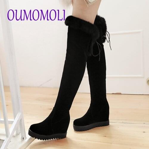 2021 new Large size 34-43 over the knee boots fashion shoes women keep warm snow boots high heels shoes winter boots x703