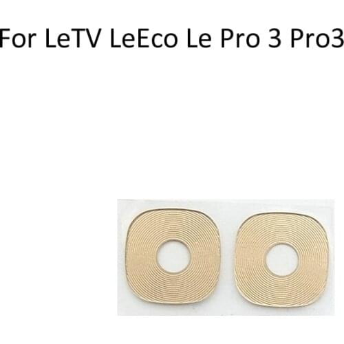 1PCS gold color Rear Back Camera Glass Lens with Adhesive Sticker For LeTV LeEco Le Pro 3 Pro3 X720 X725 X727 Repair Parts