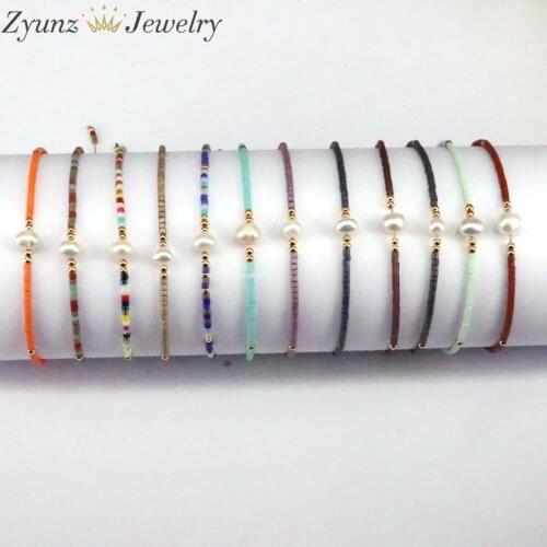 10PCS, Minimalism Thin Bohemian Miyuki Bracelet Femme Bracelets for Women Pearl Bracelet Crystal Miyuki Beads Jewelry