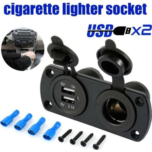2 USB Adapter Charger Digital Voltmeter Power 12V Dual USB Car SUV Cigarette Lighter Socket Splitter Power Adapter Charger