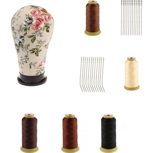 5 Sewing Braid Thread I J Needle Cork Head Model Wig Hair Extensions Making