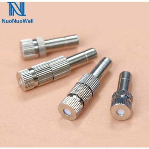 6/8mm Plug in Atomizing Nozzle Low Pressure Landscape Ultra Fine Mist Sprinkler Garden Dust Removal Cooling Systerm 10Pcs-pack