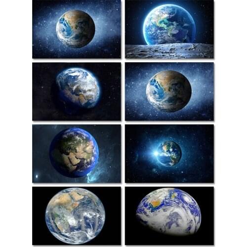 Full Round Drill 5D DIY Diamond Painting "Universe Earth" 3D Diamond Embroidery Planet Scenery Cross Stitch 2021 Home Decor Gift