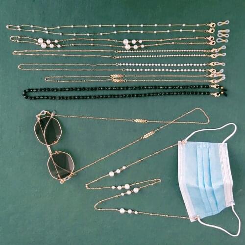Sunglasses Masking Chains For Women Creative Acrylic Pearl Crystal Eyeglasses Chains 2021 New Fashion Jewelry Wholesale Bead