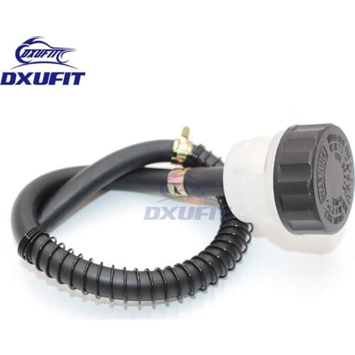DXUFIT Motorcycle Dirt Pit Sport Bike Foot Rear Brake Fluid Reservoir Oil Cup Hose Line Oil Tube Pipe Brake Oil Pump Cup ATV 20