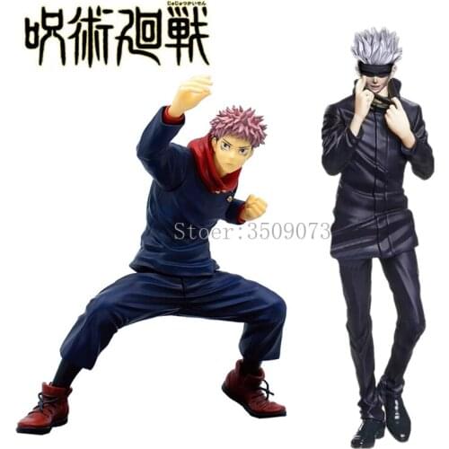19cm Anime Figure Jujutsu Kaisen Itadori Yuji Action Figure Gojo Satoru Itadori Yuji Fushiguro Megumi Figurine Model Doll Gift
