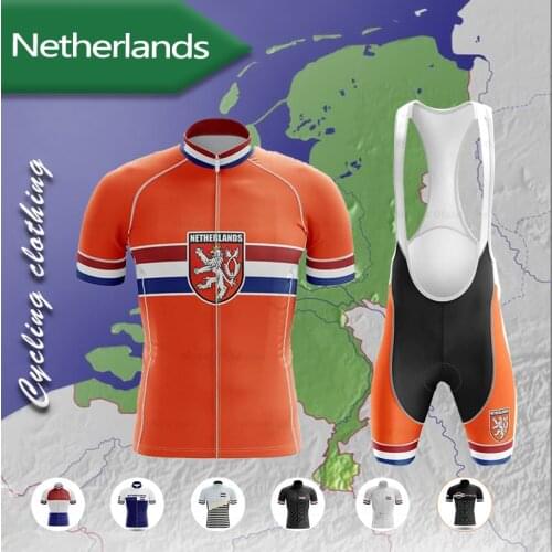 Netherlands Cycling Jersey Set 2021 Men Cycling Clothing MTB Bicycle Clothing Bike Suit Clothes Maillot Ropa Ciclismo Triathlon