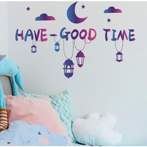 Cloud Stars and Moon Wall Sticker Home Decor Mural Children Bedroom Decor Art Wall Decal Baby Nursery Room Wallpapers