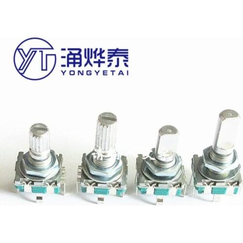 YYT 5PCS EC11 rotary encoder encoder switch EC11 five-legged handle length 20MM 15MM plum blossom half shaft