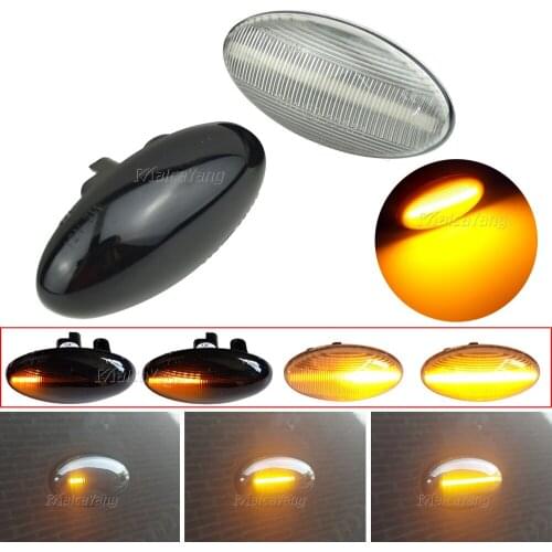 For Peugeot 307 206 207 407 107 607 1007 Citroen C1 C2 C3 C5 LED Dynamic Turn Signal Side Marker Light Sequential Blinker Lamp