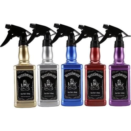 500ML Retro Matte Electroplating Fine Mist Sprayer Water Hair Salon Care Tools Barber Accessories Spray Bottle For Curly Hair