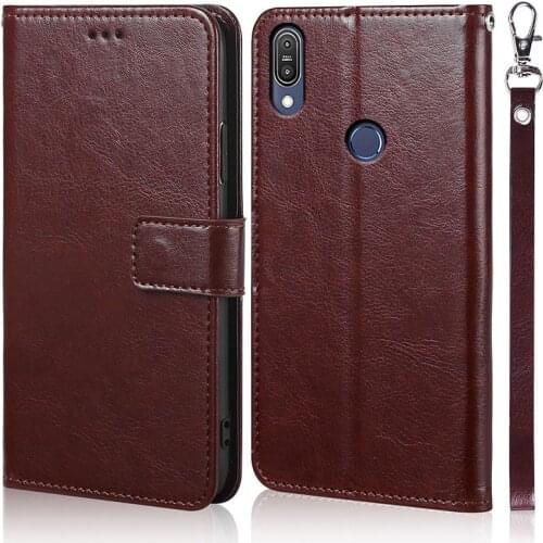 Luxury Leather Flip Book Case for Asus Zenfone Max Pro M1 ZB601KL ZB602KL Wallet Stand Case Phone Cover Bag