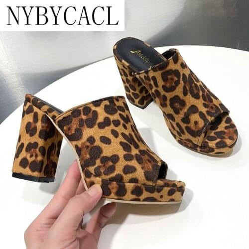 New Ladies Sandals Slippers Summer Open Toe Sandals Suede High Heel Sandals Fashion High Heels Womens Shoes High Heel Slippers