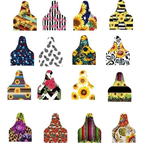 2021 New 50pcs/25pairs Cowgirl Leopard Tags Earrings- Christmas Leopard Pumpkin Skull Stripe Earrings Faux Leather Earrings