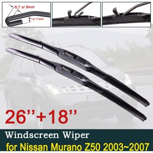 For Nissan Murano Z50 2003~2007 2004 2005 2006 Front Windscreen Windshield Wipers Car Accessories Stickers Car Wiper Blades