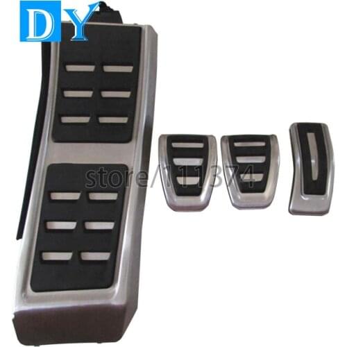 NULLA No Drill Plate Stainless Steel Fuel Brake Footrest Pedal Manual For Audi A4L A5 ( A6L 2013-on ) A7 Q5 Pedals Fit For LHD
