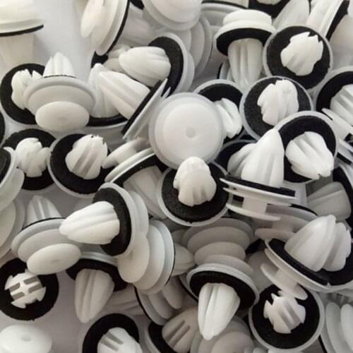 50pcs Universal Car Door Clips For Mazda CX-5 CX5 CX-7 MAZDA 3 6 2 ATENZA Axela White+Black Plastic Car Clips With Washers