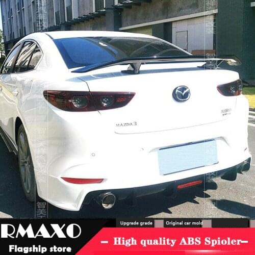 For Mazda 3 Axela Sedan Universal TF Spoiler 2019-2021 Axela Spoiler ABS plastic Material Car Rear Wing Color Rear Spoiler
