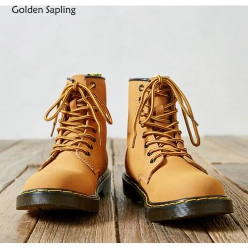 Golden Sapling Vintage Winter Mens Boots Fashion Casual Shoes Retro Outdoor Footwear Leisure Men Shoe Classic Male Tooling Boot