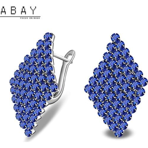 S925 Silver Rhinestone Crystal Earrings Women New AAA Boutique Zircon Temperament Crystal Advanced Sense Ear Pendant Fashion