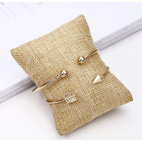 Vintage Cuff Bracelet Bangles for Women Brief Gold Color Open Arrow Knotted Charms Bracelet Jewelry valentines Gift ns54