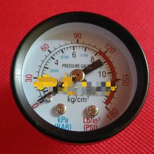 1pc pressure gauge Y50 1/4 plastic case iron case Small air compressor 3P5P accessories