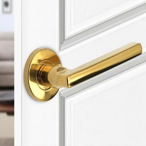 1PC One side Door Handles for Interior Doors Outside Black Door Handle Black Golden Silver Door Pulls Without Lock Free Shipping