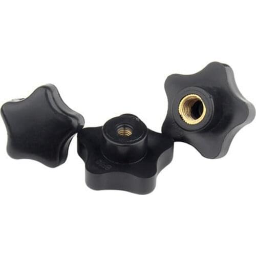 10pcs M4 M6 M8 M10 Black Thumb Nut plum bakelite hand tighten nuts Thread Star Clamping Knob woodworking tool