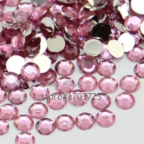 1000pcs 3D Nail Art Tips SS6 2mm Resin Flat back Rhinestone Beads not hotfix for DIY Nails Art Phone Case Pink N03